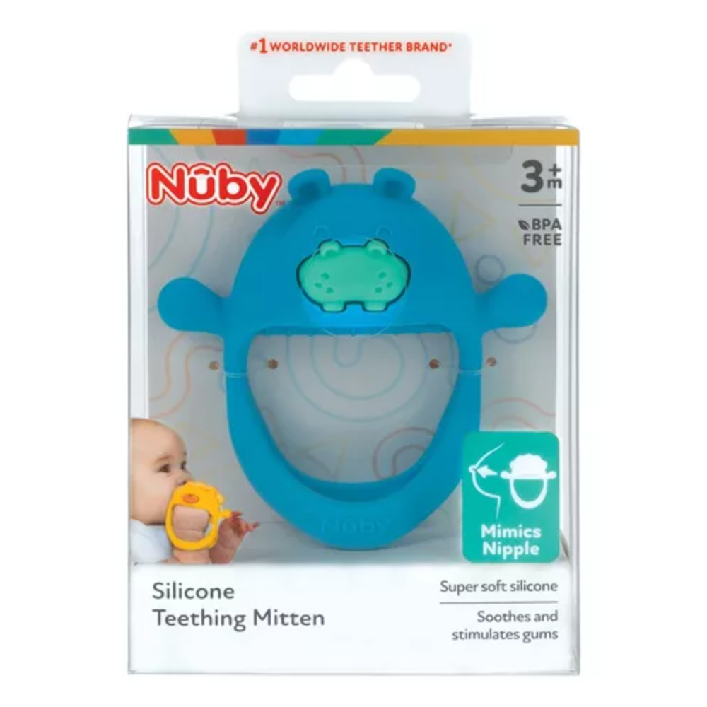 Mini Manopla Agarre De Muñeca Hippo Nuby Caja con ventana x 1 