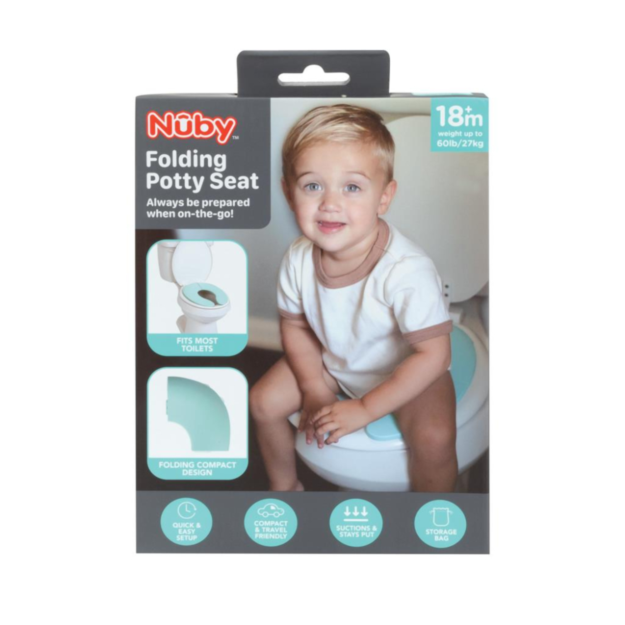 Asiento Portátil Con Bolsa Para Orinal Nuby Caja x 1 Asiento Portátil Con Bolsa Para Orinal Nuby Caja x 1