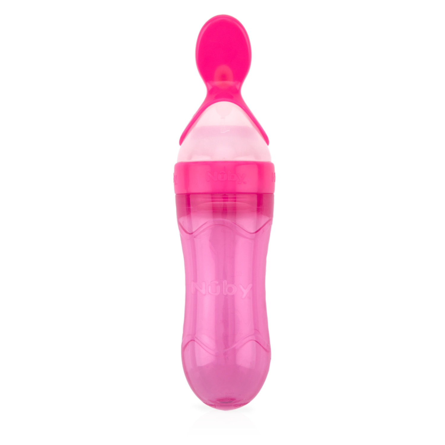Alimentador De Silicona Con Cucharas Rosa Nuby Blister x 1