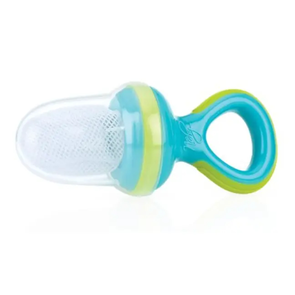 Alimentador Con Orificio En El Mango Azul Nuby Blister x 1 