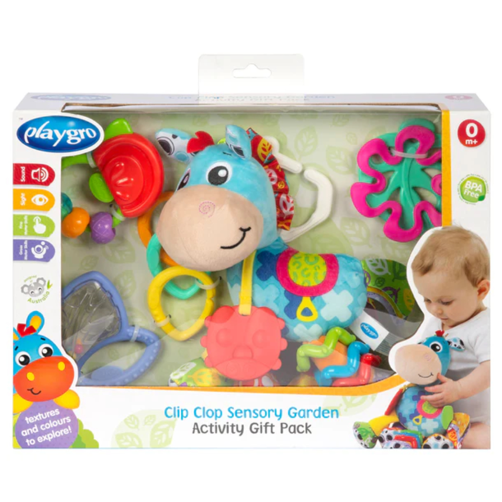 Pack De Regalo De Actividades Para El Jardín Sensorial Clip Clop PlayGrow Caja con ventana x 4