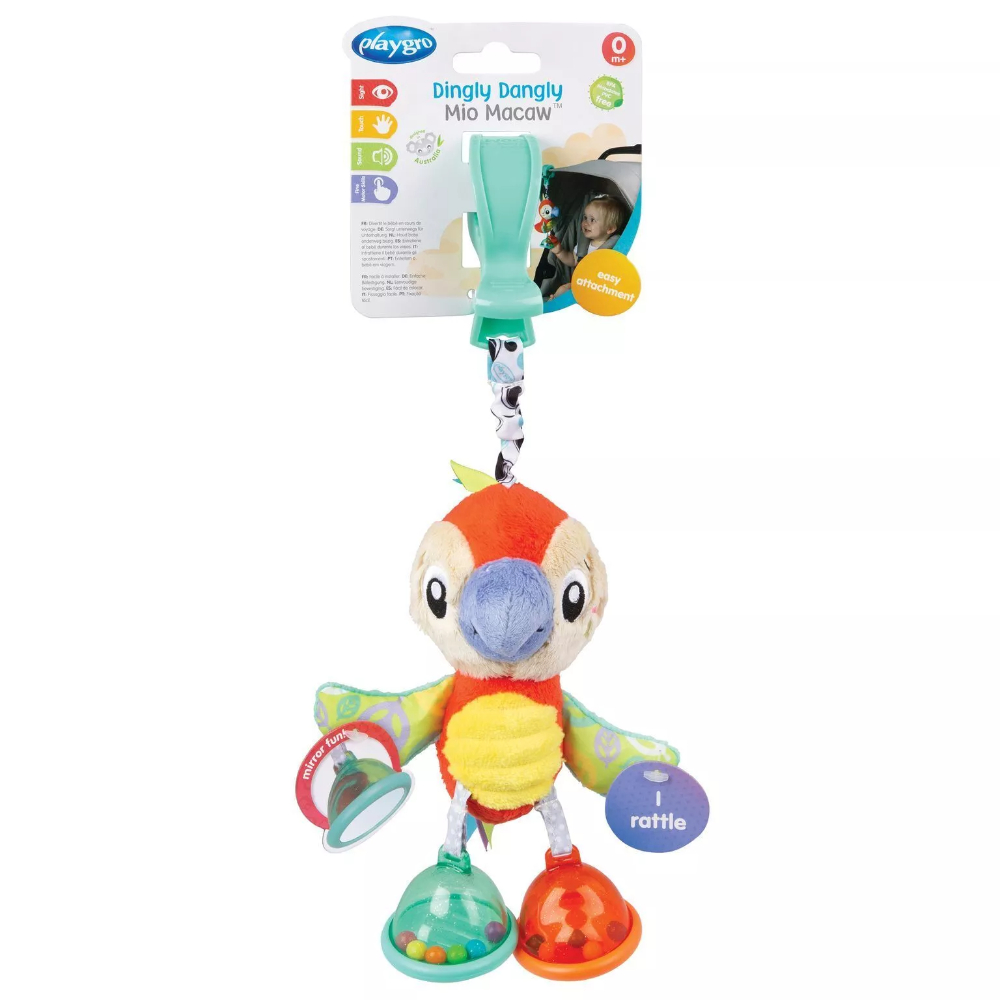 Guacamayo Dingly Dangly Mio PlayGrow Blíster con cartón y gancho x 1