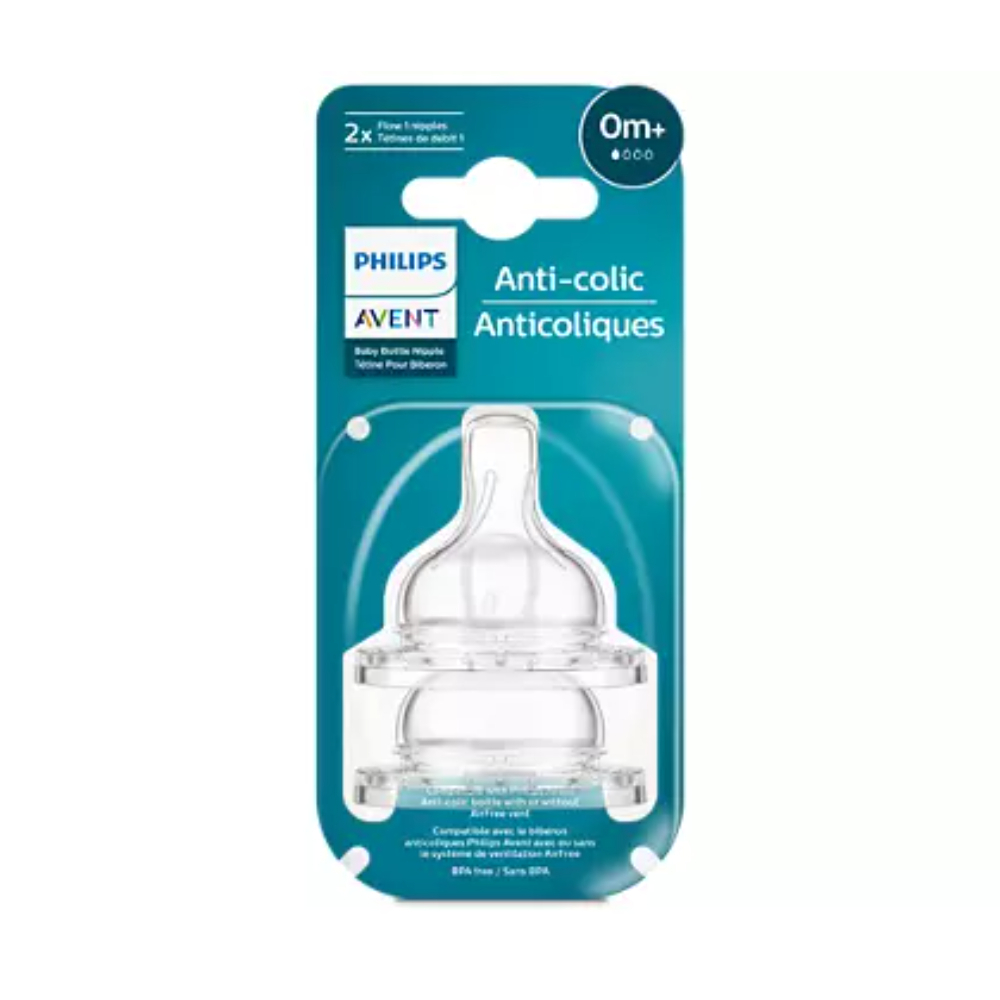 Phillips Avent Tetina Anticolico Recien Nacidos X 2Unid Np SCY761/02 Avent Blister x 1 