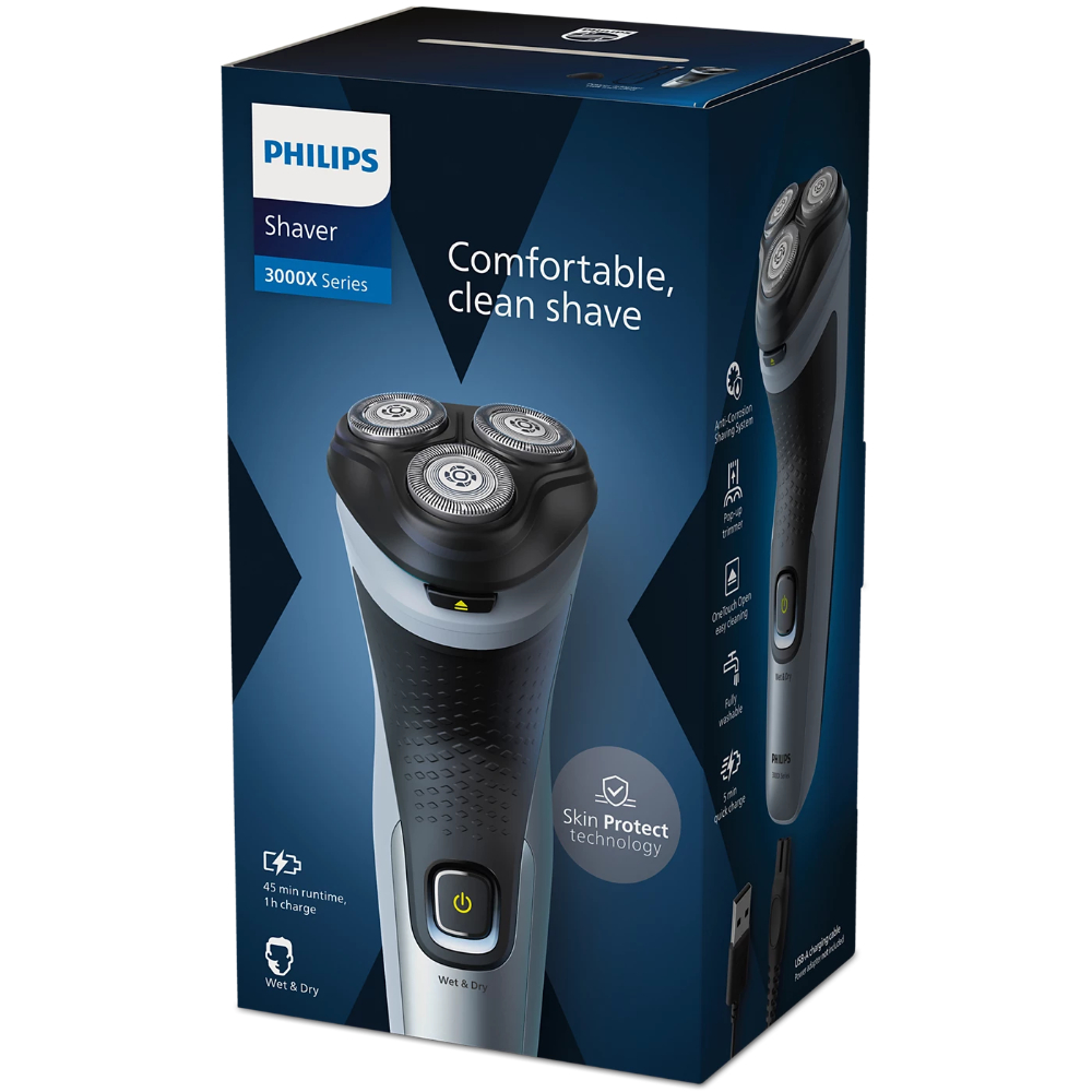 Afeitadora Electrica Humeda O En Seco Con Patillero Philips Caja x 1